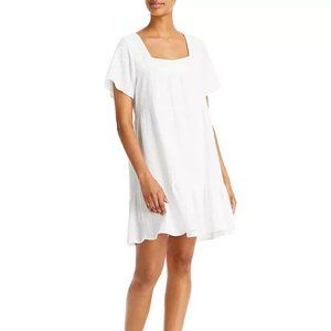 Rails Women's Valentina Square-Neck Tiered Gauze Dress White Size S - NWOT